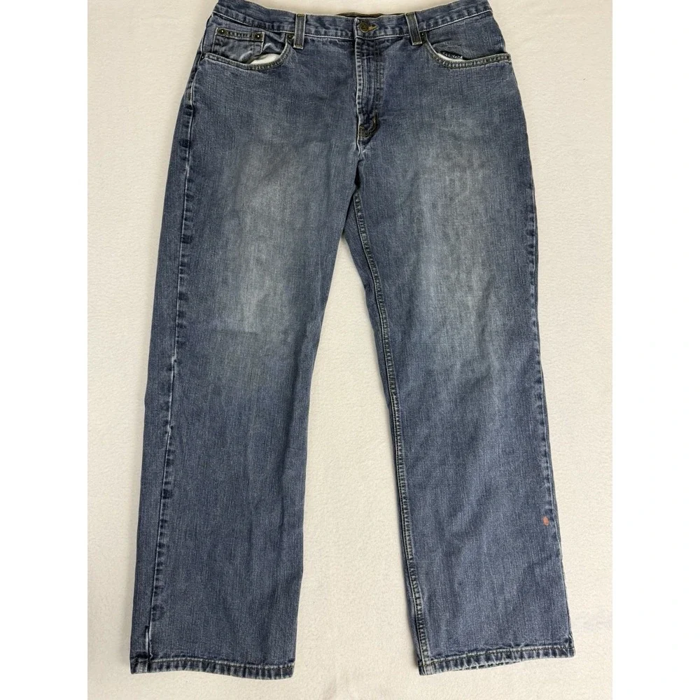 Perry Ellis America Blue Jeans Mens 35 x 31‎ Straight Leg Denim Casual Work